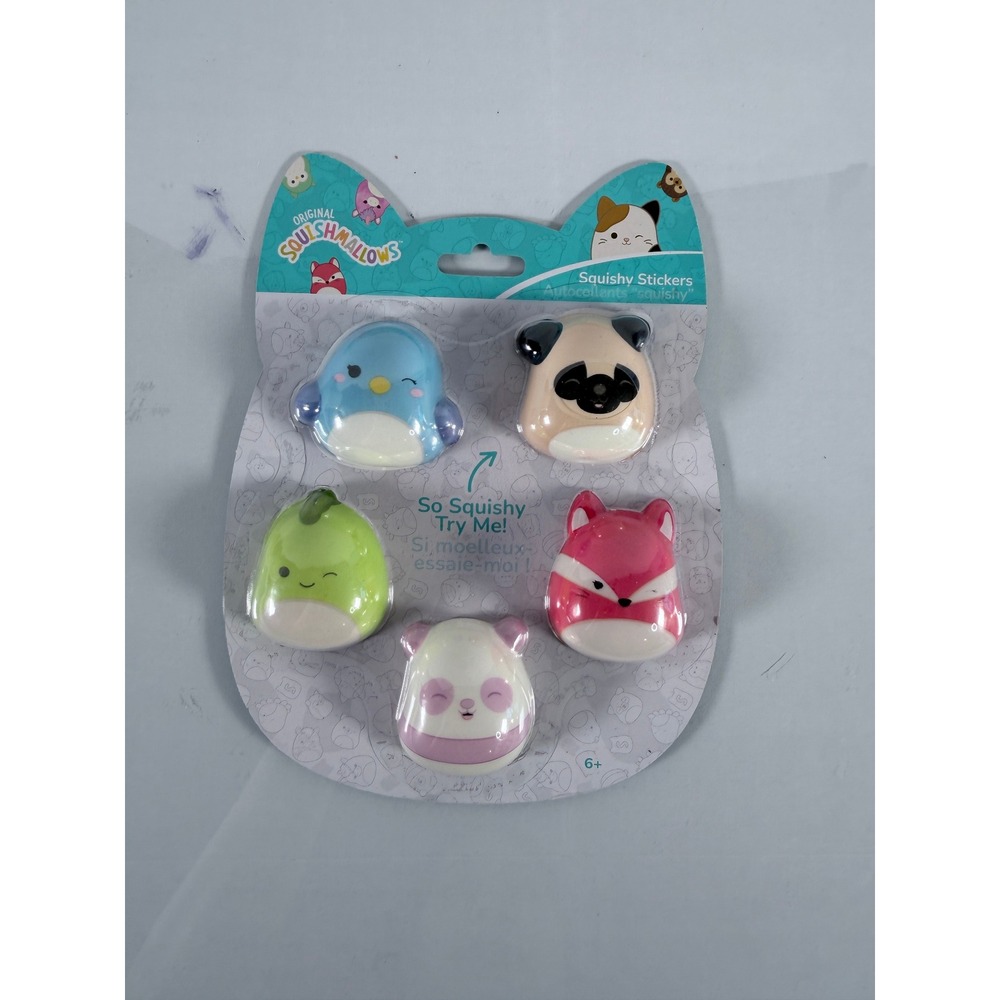 Squishmallows Squishy Stickers 5‎ Pack Jazwares Fashion Angels 3D Tactile Decals